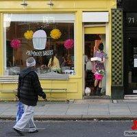 Daisy Lowe and a female companion walking her pet dog | Picture 89020